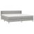 Pat box spring cu saltea, gri deschis, 200x200 cm, textil GartenMobel Dekor