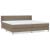 Pat box spring cu saltea, gri taupe, 200x200 cm, textil GartenMobel Dekor