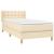Pat box spring cu saltea, crem, 100x200 cm, textil GartenMobel Dekor