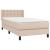 Pat box spring cu saltea, cappuccino, 80x200 cm piele ecologică GartenMobel Dekor