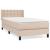 Pat box spring cu saltea, cappuccino, 80x200 cm piele ecologică GartenMobel Dekor
