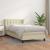 Pat box spring cu saltea, crem, 100x200 cm, piele ecologică GartenMobel Dekor