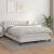 Pat box spring cu saltea, alb, 140x200 cm, piele ecologică GartenMobel Dekor