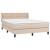 Pat box spring cu saltea, cappuccino, 140x200cm piele ecologică GartenMobel Dekor