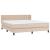 Pat box spring cu saltea, cappuccino, 180x200cm piele ecologică GartenMobel Dekor