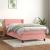 Pat box spring cu saltea, roz, 80x200 cm, catifea GartenMobel Dekor