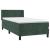 Pat box spring cu saltea, verde închis, 90x190 cm, catifea GartenMobel Dekor