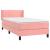 Pat box spring cu saltea, roz, 80x200 cm, catifea GartenMobel Dekor