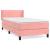 Pat box spring cu saltea, roz, 80x200 cm, catifea GartenMobel Dekor