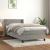 Pat box spring cu saltea, gri deschis, 90x190 cm, catifea GartenMobel Dekor