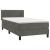 Pat box spring cu saltea, gri închis, 90x190 cm, catifea GartenMobel Dekor