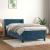 Pat box spring cu saltea, albastru închis, 100x200 cm, catifea GartenMobel Dekor