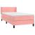 Pat box spring cu saltea, roz, 100x200 cm, catifea GartenMobel Dekor