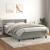 Pat box spring cu saltea, gri deschis, 140x190 cm, catifea GartenMobel Dekor