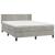 Pat box spring cu saltea, gri deschis, 140x200 cm, catifea GartenMobel Dekor