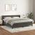 Pat box spring cu saltea, gri închis, 160x200 cm, catifea GartenMobel Dekor