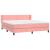 Pat box spring cu saltea, roz, 160x200 cm, catifea GartenMobel Dekor