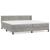 Pat box spring cu saltea, gri deschis, 200x200 cm, catifea GartenMobel Dekor