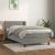 Pat box spring cu saltea, gri deschis, 90x200 cm, catifea GartenMobel Dekor