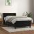 Pat box spring cu saltea, negru, 90x200 cm, catifea GartenMobel Dekor