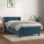 Pat box spring cu saltea, albastru închis, 90x200 cm, catifea GartenMobel Dekor
