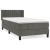 Pat box spring cu saltea, gri închis, 90x200 cm, catifea GartenMobel Dekor