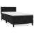 Pat box spring cu saltea, negru, 90x200 cm, catifea GartenMobel Dekor
