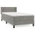 Pat box spring cu saltea, gri deschis, 100x200 cm, catifea GartenMobel Dekor