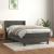 Pat box spring cu saltea, gri închis, 100x200 cm, catifea GartenMobel Dekor