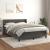 Pat box spring cu saltea, gri închis, 140x190 cm, catifea GartenMobel Dekor