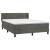 Pat box spring cu saltea, gri închis, 140x190 cm, catifea GartenMobel Dekor