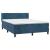 Pat box spring cu saltea, albastru închis, 140x190 cm, catifea GartenMobel Dekor
