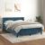 Pat box spring cu saltea, albastru închis, 140x190 cm, catifea GartenMobel Dekor