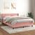 Pat box spring cu saltea, roz, 140x190 cm, catifea GartenMobel Dekor
