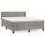 Pat box spring cu saltea, gri deschis, 140x200 cm, catifea GartenMobel Dekor