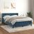 Pat box spring cu saltea, albastru închis, 140x200 cm, catifea GartenMobel Dekor