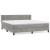 Pat box spring cu saltea, gri deschis, 160x200 cm, catifea GartenMobel Dekor