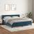 Pat box spring cu saltea, albastru închis, 160x200 cm, catifea GartenMobel Dekor