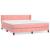 Pat box spring cu saltea, roz, 160x200 cm, catifea GartenMobel Dekor