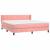 Pat box spring cu saltea, roz, 160x200 cm, catifea GartenMobel Dekor