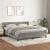 Pat box spring cu saltea, gri deschis, 180x200 cm, catifea GartenMobel Dekor