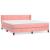 Pat box spring cu saltea, roz, 180x200 cm, catifea GartenMobel Dekor