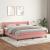 Pat box spring cu saltea, roz, 180x200 cm, catifea GartenMobel Dekor