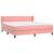Pat box spring cu saltea, roz, 180x200 cm, catifea GartenMobel Dekor