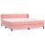 Pat box spring cu saltea, roz, 200x200 cm, catifea GartenMobel Dekor