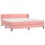 Pat box spring cu saltea, roz, 200x200 cm, catifea GartenMobel Dekor