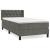 Pat box spring cu saltea, gri închis, 80x200 cm, catifea GartenMobel Dekor