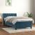Pat box spring cu saltea, albastru închis, 80x200 cm, catifea GartenMobel Dekor