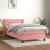 Pat box spring cu saltea, roz, 80x200 cm, catifea GartenMobel Dekor