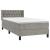 Pat box spring cu saltea, gri deschis, 90x190 cm, catifea GartenMobel Dekor